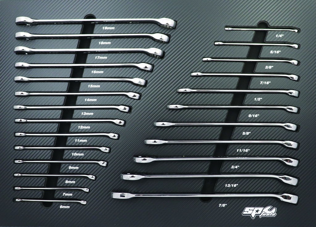 EVA TOOLKIT 25PC METRIC/SAE ROE SPANNERS