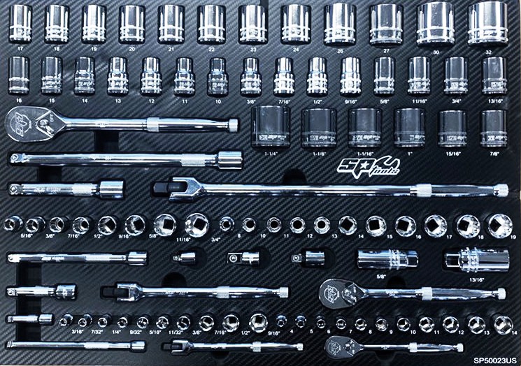 EVA TOOLKIT 90PC SEALED HEAD 90T RATCHETS, SOCKETS AND ACCESSOIRIES
