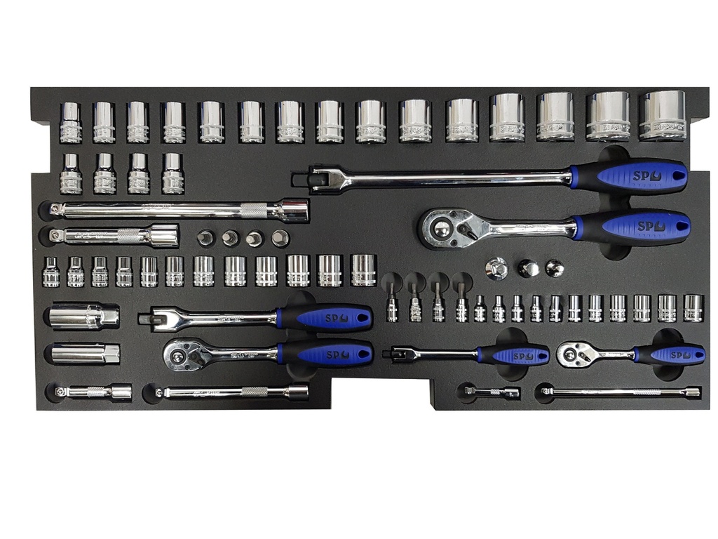 EVA INSERT 57PC SOCKETS AND ACCESSORIES