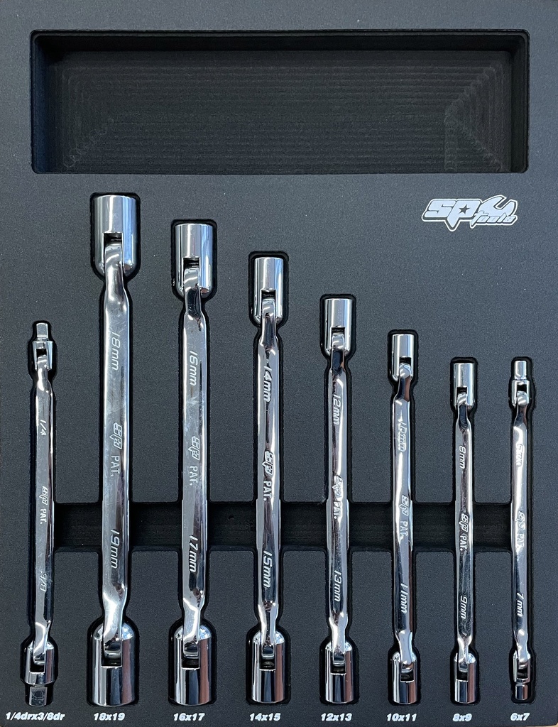 HINGED SOCKET WRENCH SET 8PCS IN EVA FOAM