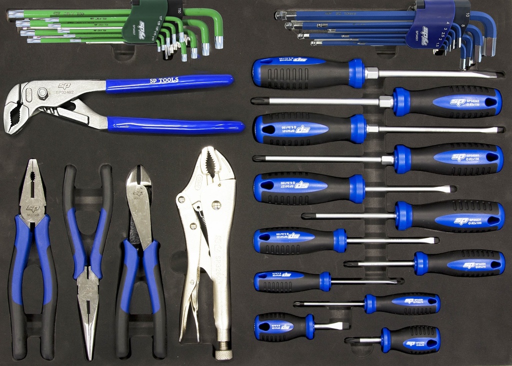 EVA TOOLKIT 27PC SCREWDRIVERS & PLIERS & METRIC HEX KEYS
