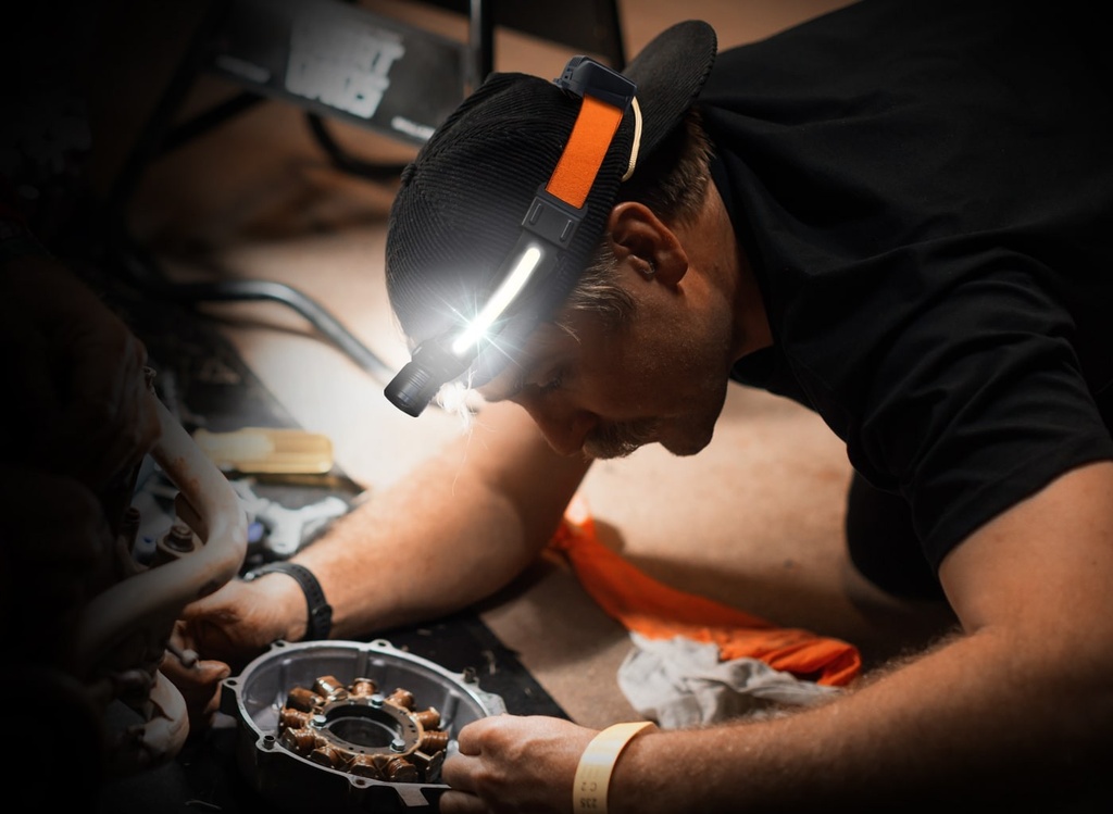 HEADLAMP DOUBLE SLIMLINE 150-500 LUMENS