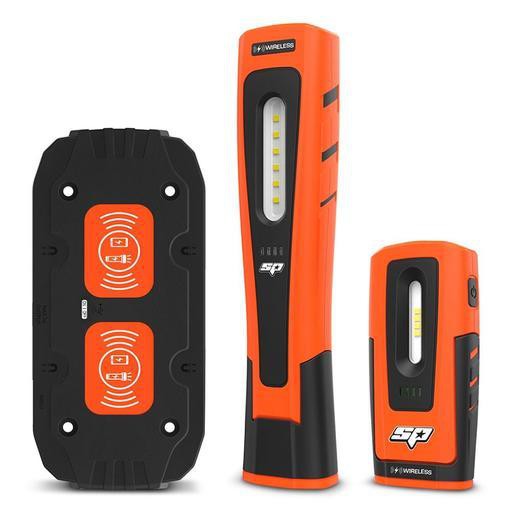 SMD LED WIRELESS CHARGE WORKLIGHT & TORCH TWIN PACK WITH CHARGING PAD
