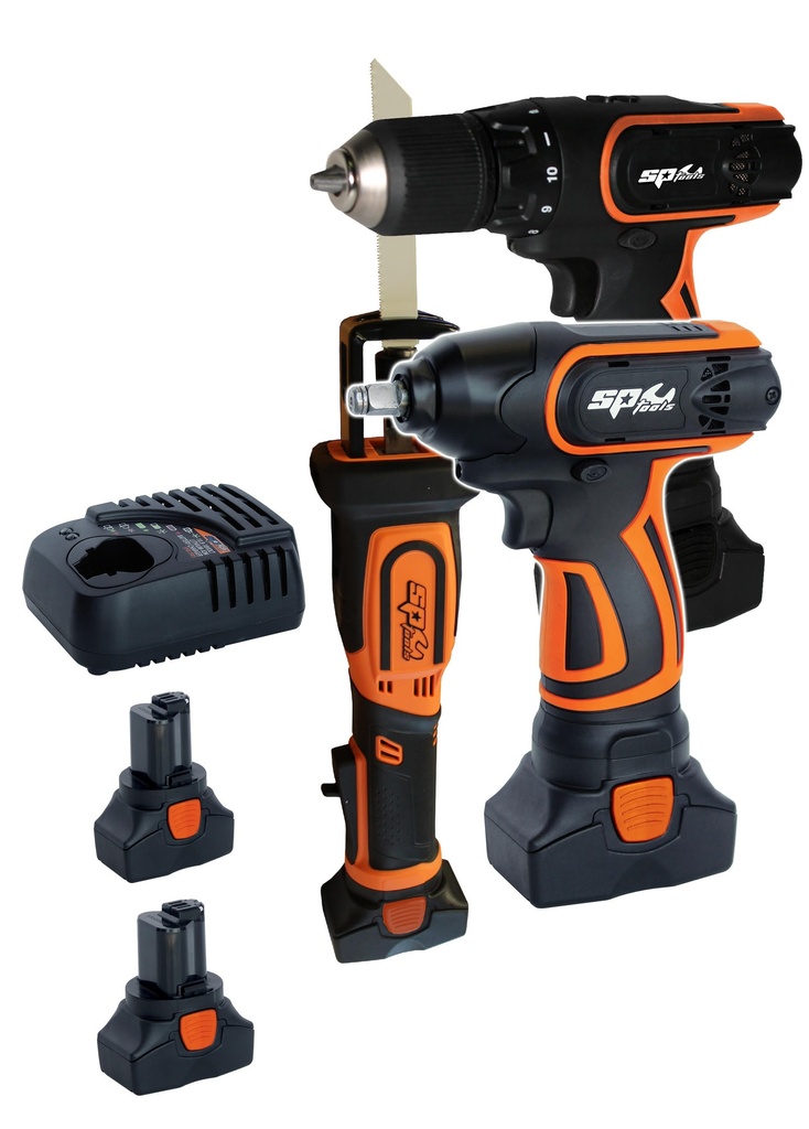 CORDLESS 16V COMBO KIT 3/8" IMPACT WRENCH, DRILL/DRIVER AND RECIPROSAW