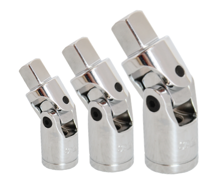 SET OF UNIVERSAL JOINTS 1/4, 3/8, 1/2