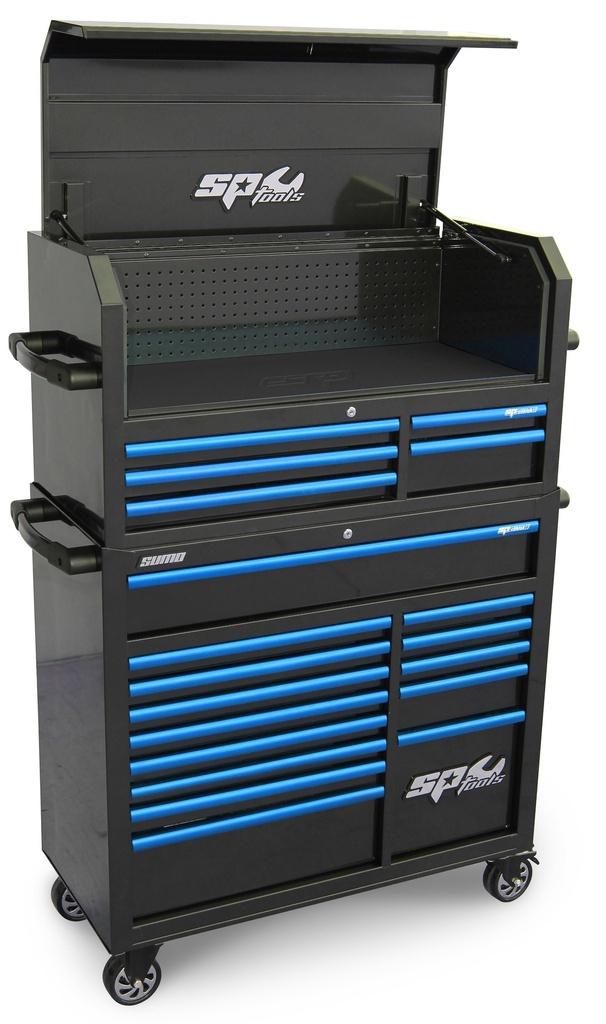 CUSTOM SERIES - 411 PC TOOLKIT+TOPBOX - BLUE