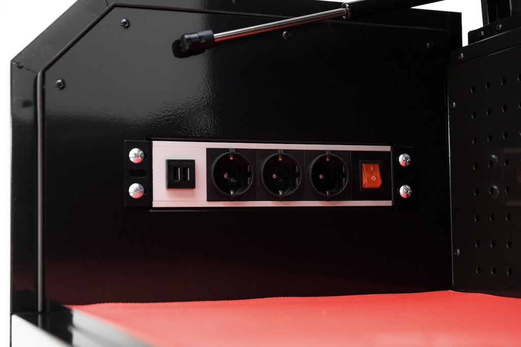 CUSTOM SERIES - 411 PC TOOLKIT+TOPBOX - RED