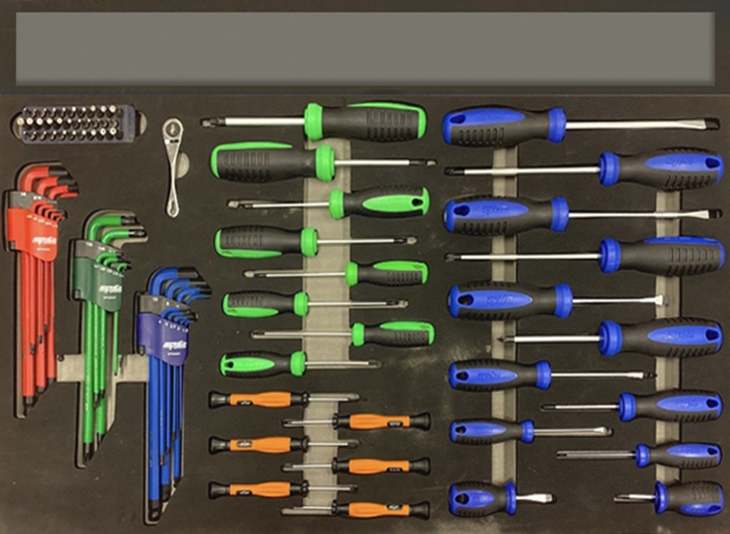 EVA FOAM INLAY SCREWDRIVERS USA SERIES 83PCS