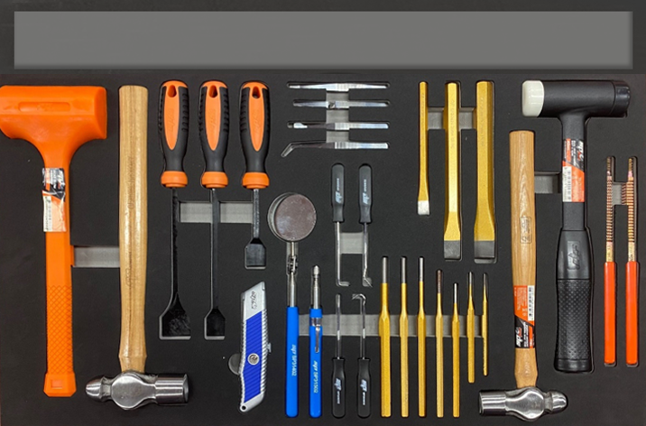 EVA FOAM INLAY HAMMERS & PINPUNCH USA SERIES 30PCS