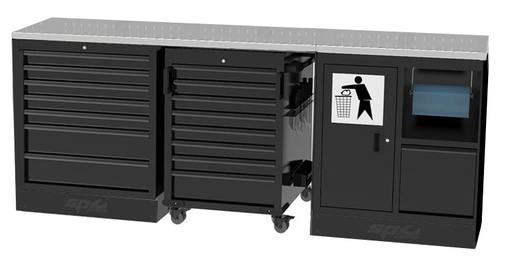 USA WORKSHOP SERIES 5 PC LOW STAINLESS TOP