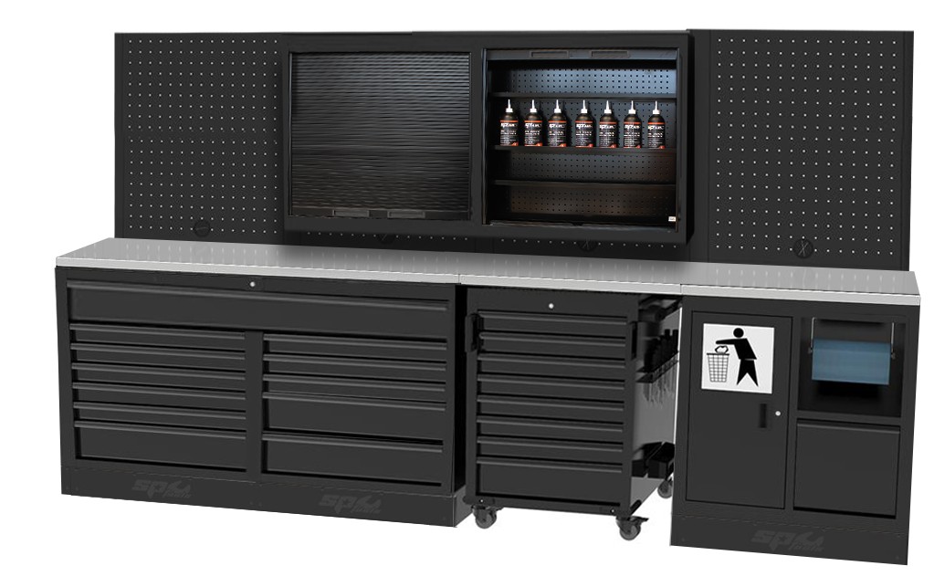 USA WORKSHOP SERIES W/ 3 BACKPANELS STAINLESS TOP