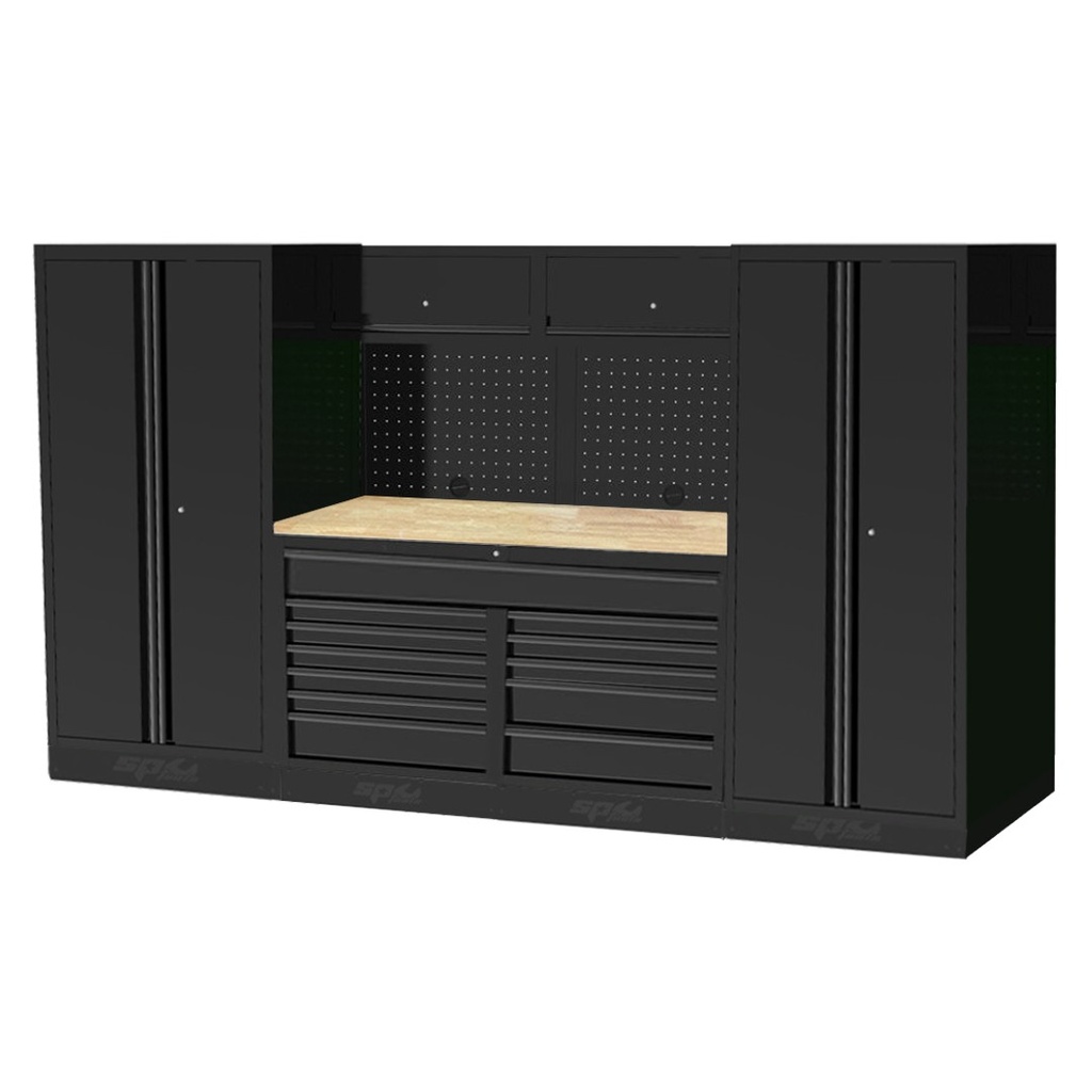 USA WORKSHOP SERIES WOODEN TOP WITH 2 TALL CABINETS