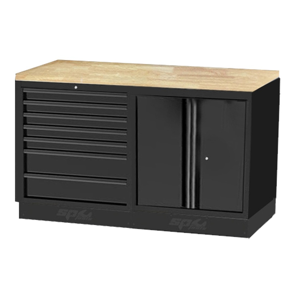USA WORKSHOP SERIES 3 PIECE LOW WITH WOODEN WORKTOP