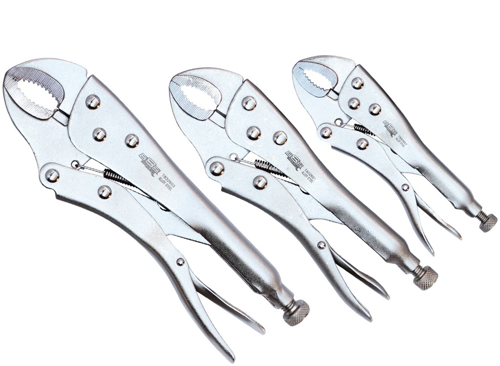 T8 PLIER LOCKING CURVED JAW 3PC SET 