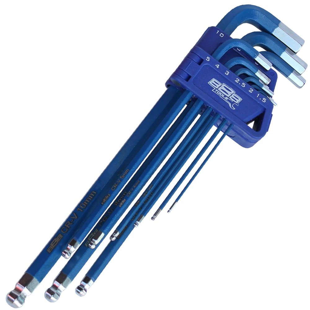 T8 KEY SET 9PC METRIC BALL DRIVE HEX (BLUE)