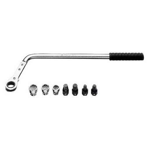 [014770051] 1477K/7-BENT REV. RATCHETING WR. + BITS