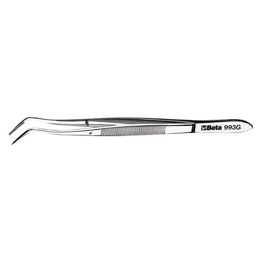 [009930030] 993G-PIN SPRING TWEEZERS CURVED ENDS