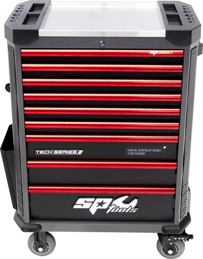 [SP00328C] 387-PIECE TOOLKIT IN TECH SERIES TOOL TROLLEY WITH 9 DRAWERS DIAMOND BLACK/RED