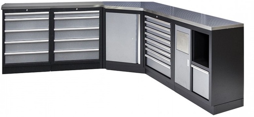 [SP00413S] 5 PC WORKSHOP SYSTEM CORNER UNIT STAINLESS STEEL