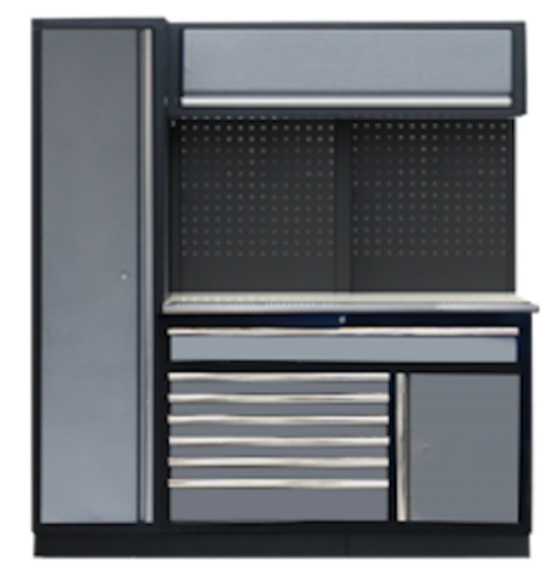 [SP00433B-S] WORKSHOP SYSTEM 11 PARTS WITH STAINLESS STEEL WORKTOP