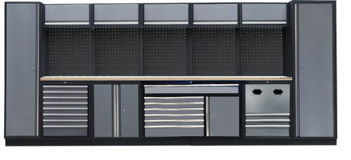 [SP00434B] WORKSHOP SYSTEM 30 PIECES WITH WOODEN WORKTOP