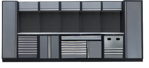 [SP00434B-S] WORKSHOP SYSTEM 30 PIECES WITH STAINLESS STEEL WORKTOP