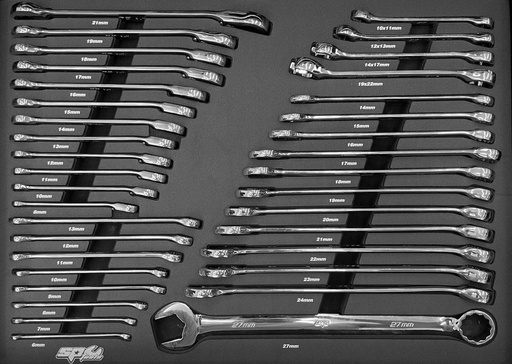 [SP00552] INLAY 36PC QUAD DRIVE WRENCH SET WITH FLARE NUT WRENCH