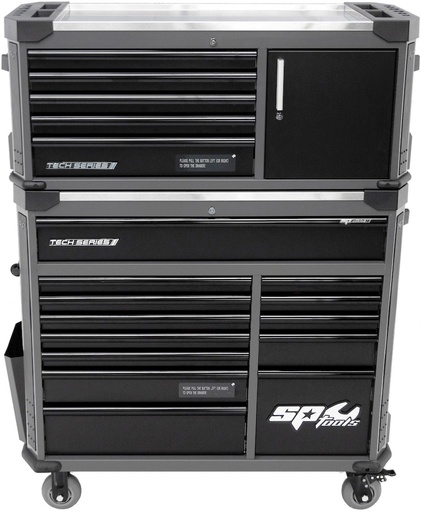 [SP01053] TECH SERIES ROLLER CAB 13 DRAWERS + TOPBOX BLACK/ BLACK