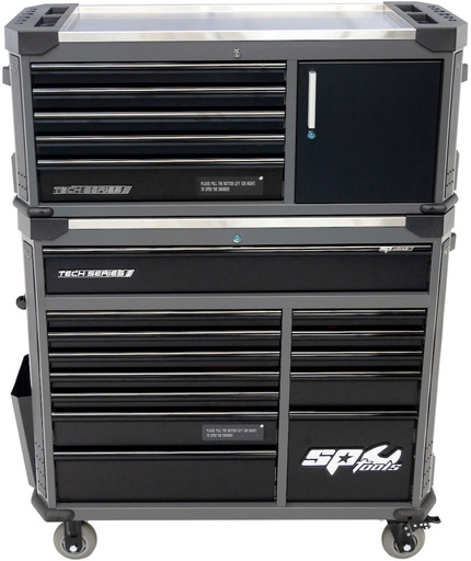 [SP01073] 445 PC TOOLKIT IN TECH SERIES ROLLER CAB + TOPBOX BLACK