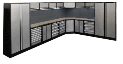 [SP01435B] EXTENDED CORNER UNIT WORKSHOP SERIES WITH WOODEN WORKTOP
