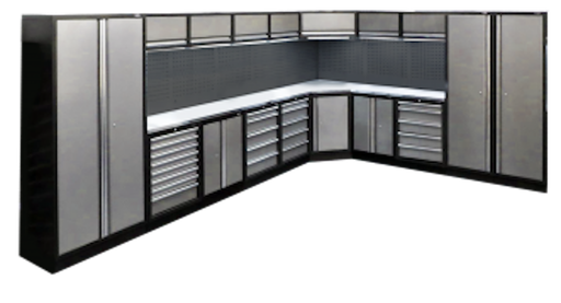 [SP01435B-S] EXTENDED CORNER UNIT WORKSHOP SERIES WITH STAINLESS STEEL WORKTOP