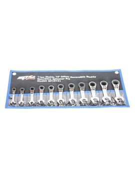 [SP10131] SPANNER SET STUBBY REVERSIBLEGEARDRIVE METRIC 11PC
