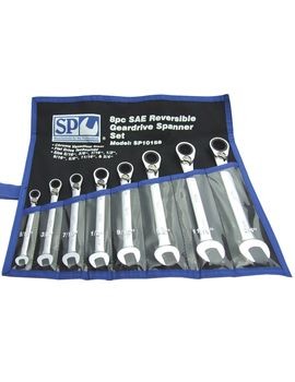 [SP10158] SPANNER SET GEARDRIVE REVERSIBLE ROE SAE 8PC