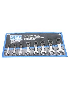 [SP10188] SPANNER SET STUBBY REVERSIBLE GEARDRIVE SAE 8PC