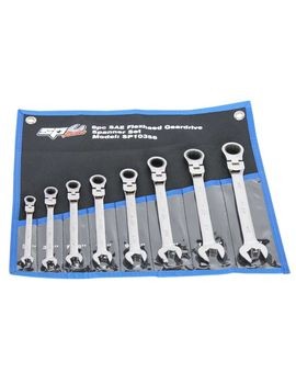 [SP10358] SPANNER SET FLEXHEAD GEARDRIVE ROE SAE 8PC