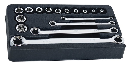 [SP20210] SOCKET & SPANNER SET 3/8DR 16PC E TORX