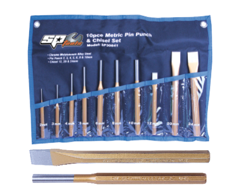 [SP30841] PIN PUNCH AND CHISEL SET -10PCS