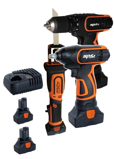 [SP82184] CORDLESS 16V COMBO KIT 3/8" IMPACT WRENCH, DRILL/DRIVER AND RECIPROSAW
