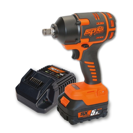 [SP83134] CORDLESS 18V IMPACT WRENCH 1/2 BRUSHLESS INCL 2*5.0AH BATTERY AND CHARGER