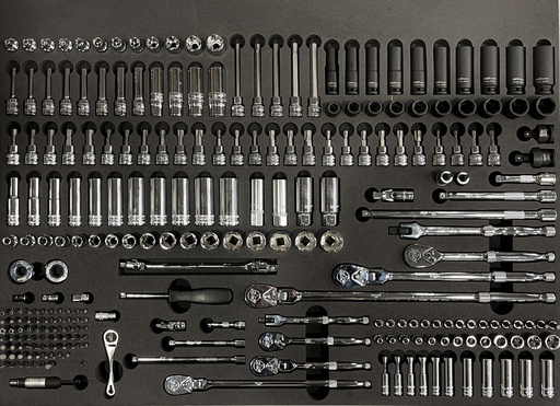 [SPUSS012] EVA FOAM EMPTY USA SERIES 1/4" & 3/8" SOCKETS & RATCHETS 238PCS