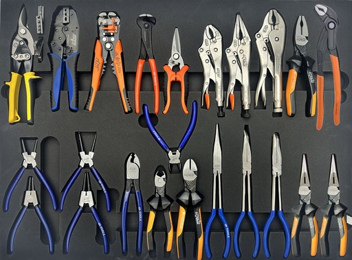 [SPUSS075] EVA FOAM INLAY PERFORMANCE PLIERS USA SERIES 23PCS