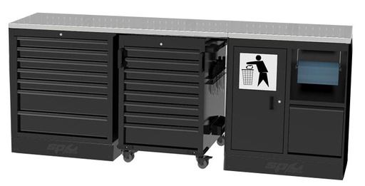 [SPUSS200S] USA WORKSHOP SERIES 5 PC LOW STAINLESS TOP