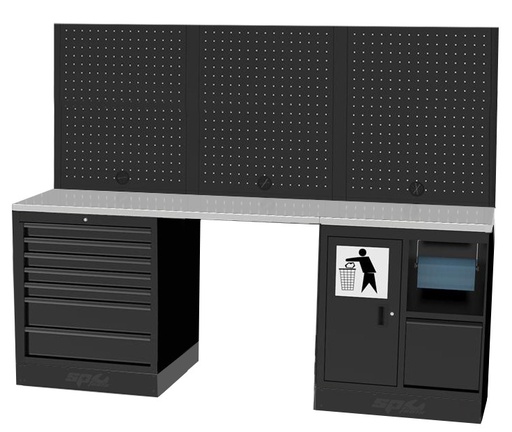 [SPUSS204S] USA WORKSHOP SERIES 11 PC STAINLESS TOP