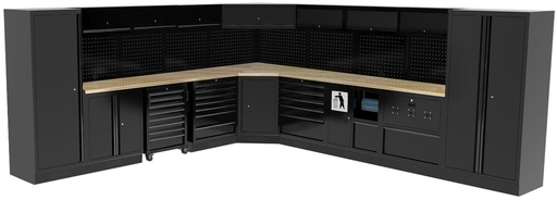 [SPUSS217W] USA WORKSHOP SERIES CORNER SETUP 33 PC WOODEN TOP
